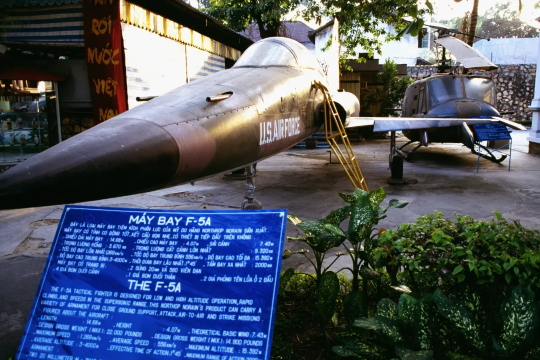 fighter jet display at War Remnants Museum