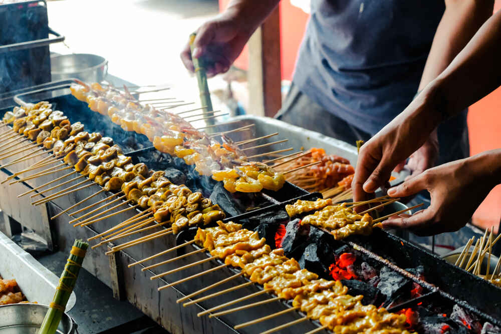 Delicious and aromatic satay