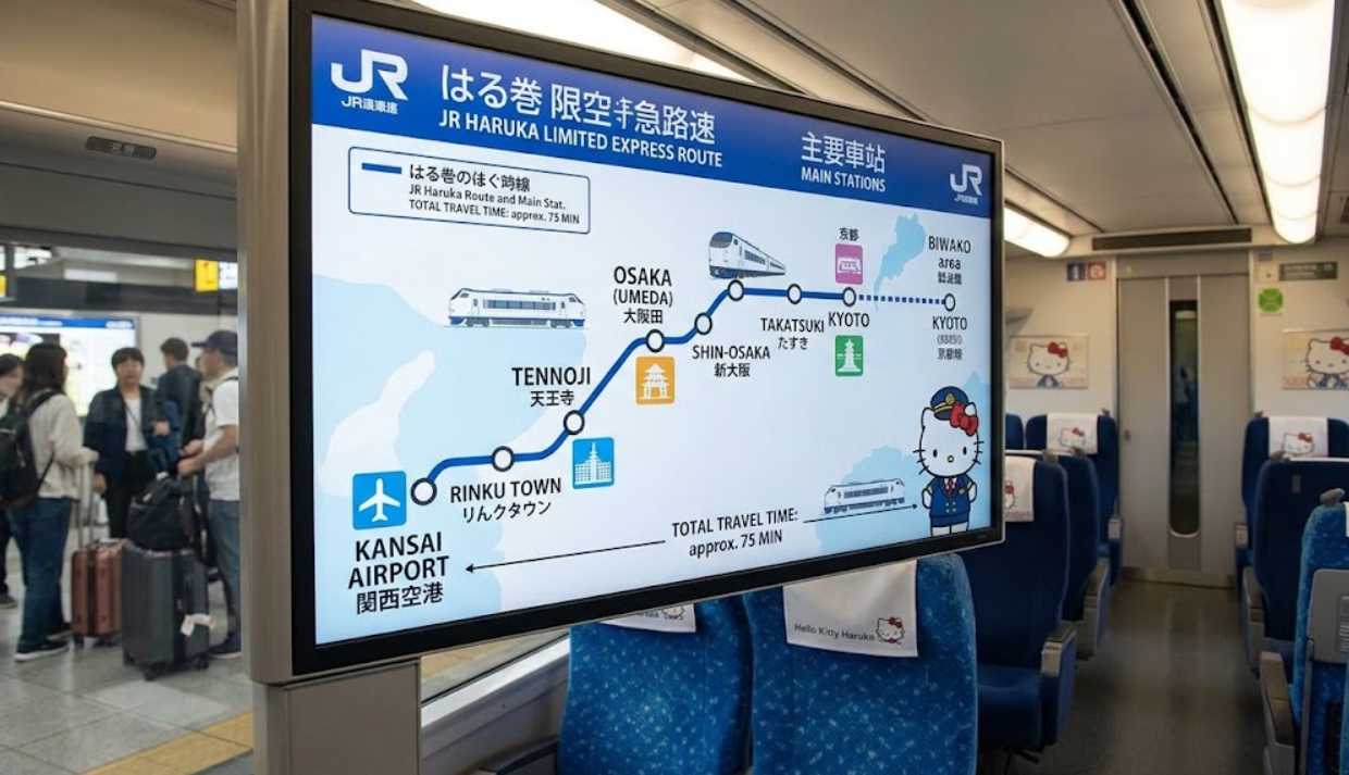 JR Haruka Route and Main Stations