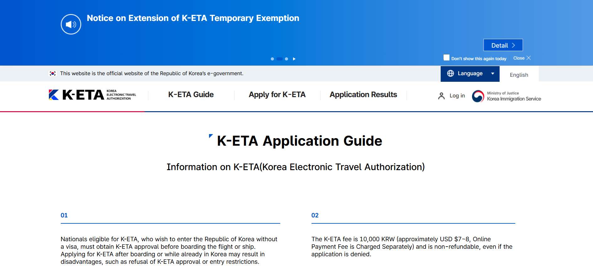 K-ETA