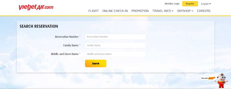 ตรวจสอบสถานะเที่ยวบิน VietJet