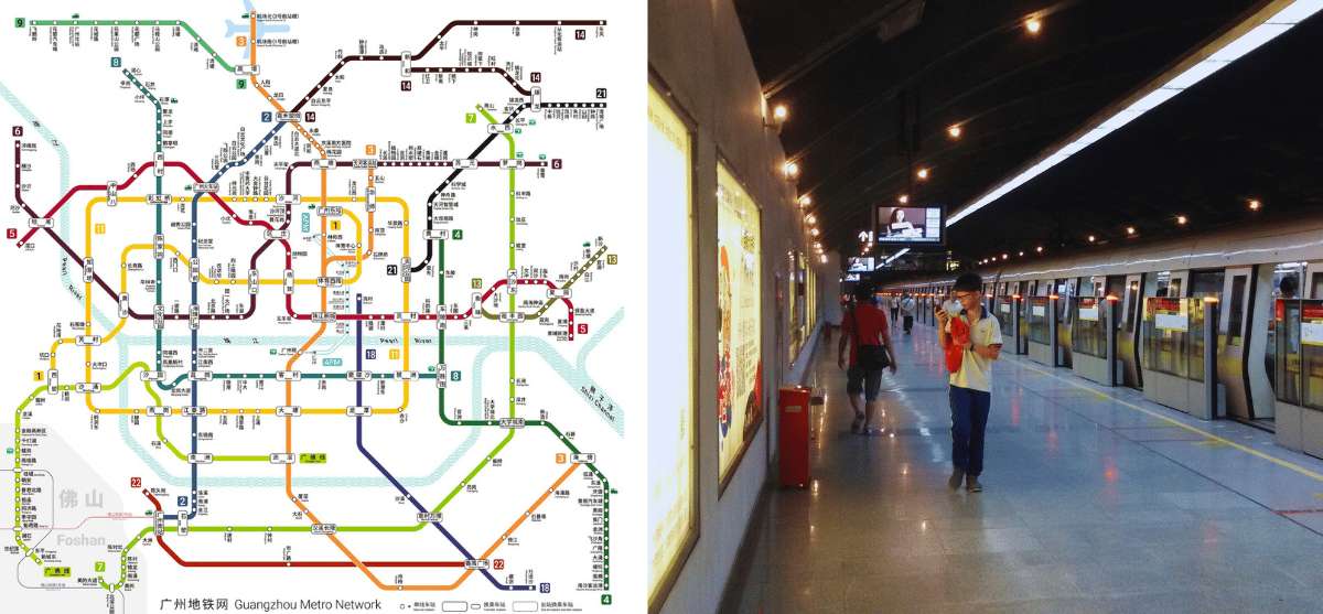Der U-Bahn-Plan von Guangzhou