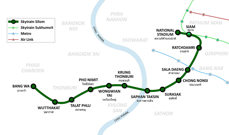 Bangkok BTS Dark Green line