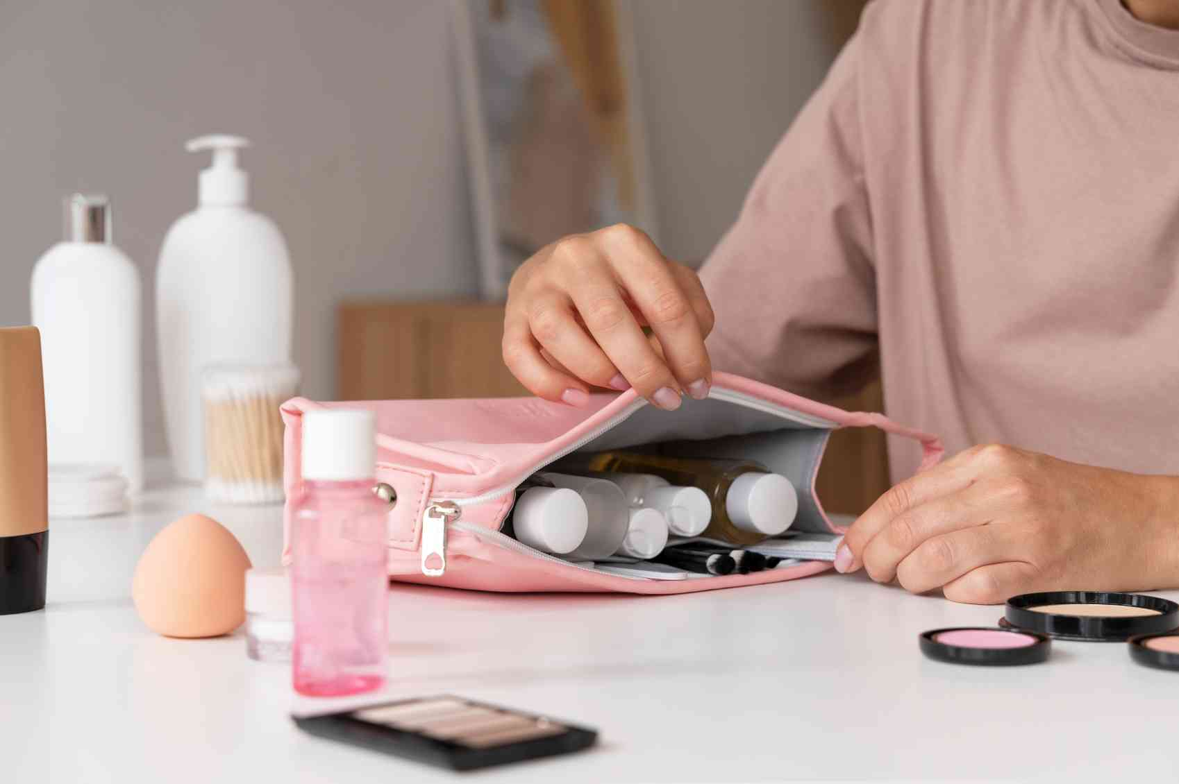 จัดเครื่องสำอางสำหรับบิน