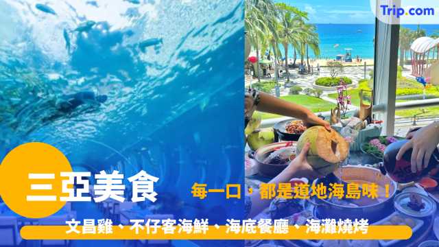 三亞美食 2026 文昌雞、不仔客海鮮、海底餐廳、海灘燒烤！每一口，都是道地海島味！