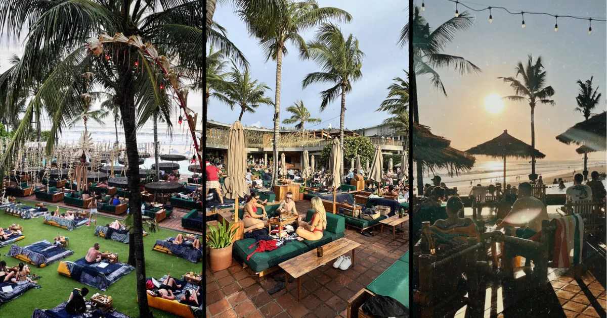 chilling at Potato Head Beach Club