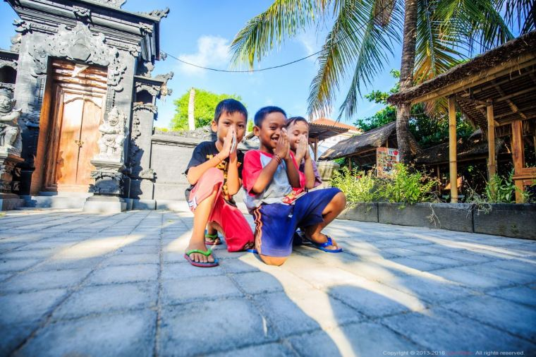 Friendly locals in Indonesia
