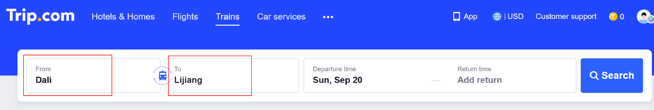 Booking Dali to Lijiang on the train