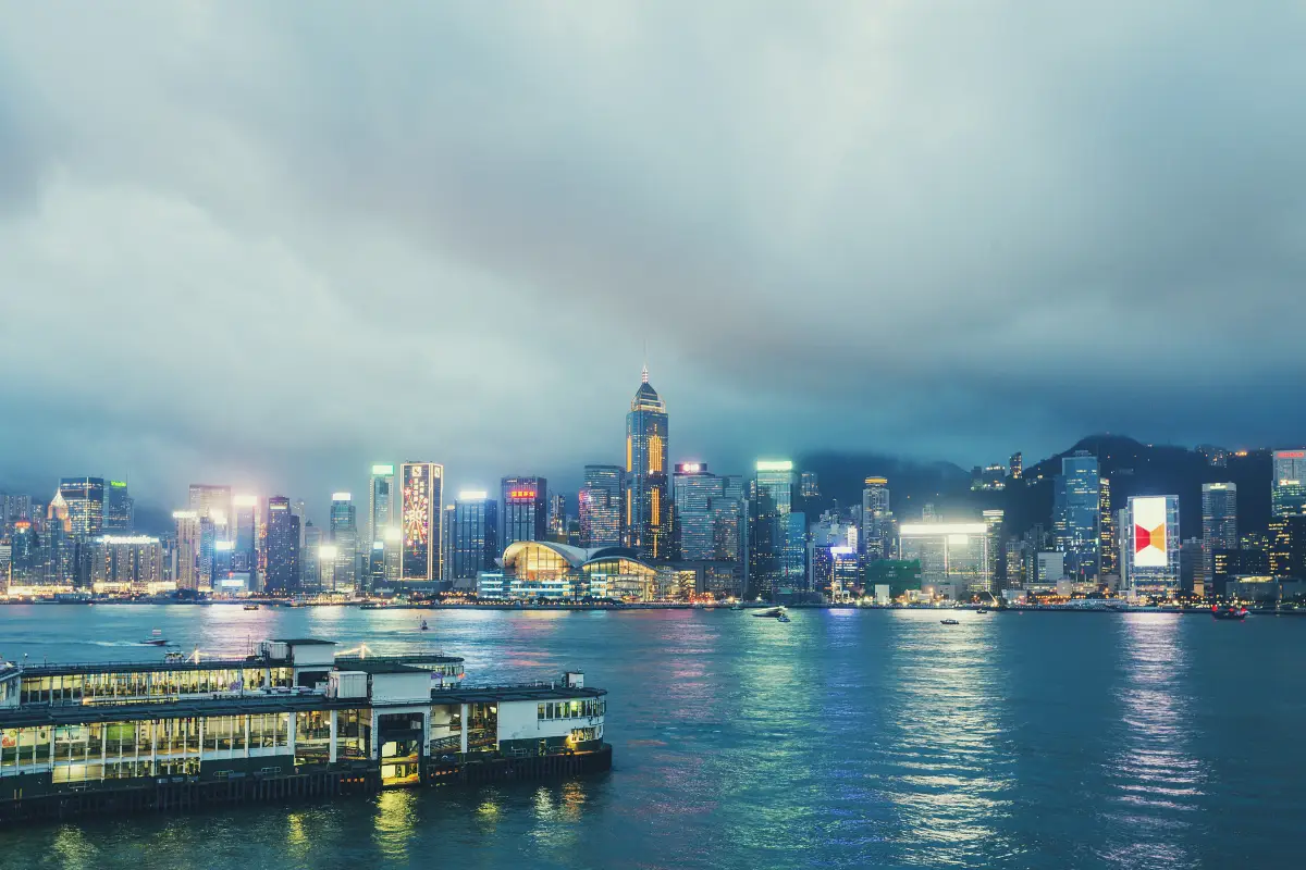 Tsim Sha Tsui Promenade, a view of the harbor