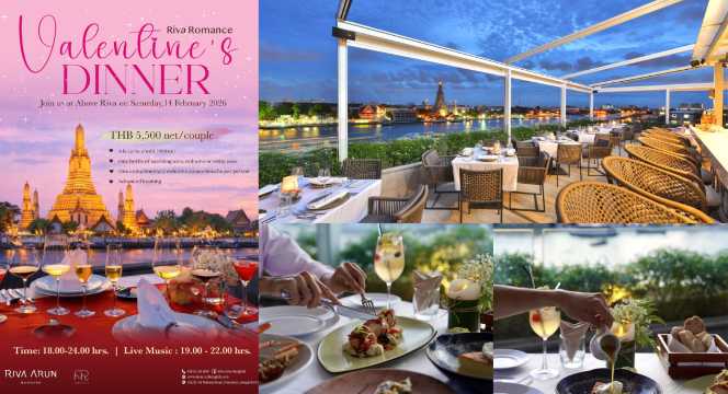 Above Riva – ดินเนอร์ Rooftop หน้าวัดอรุณ