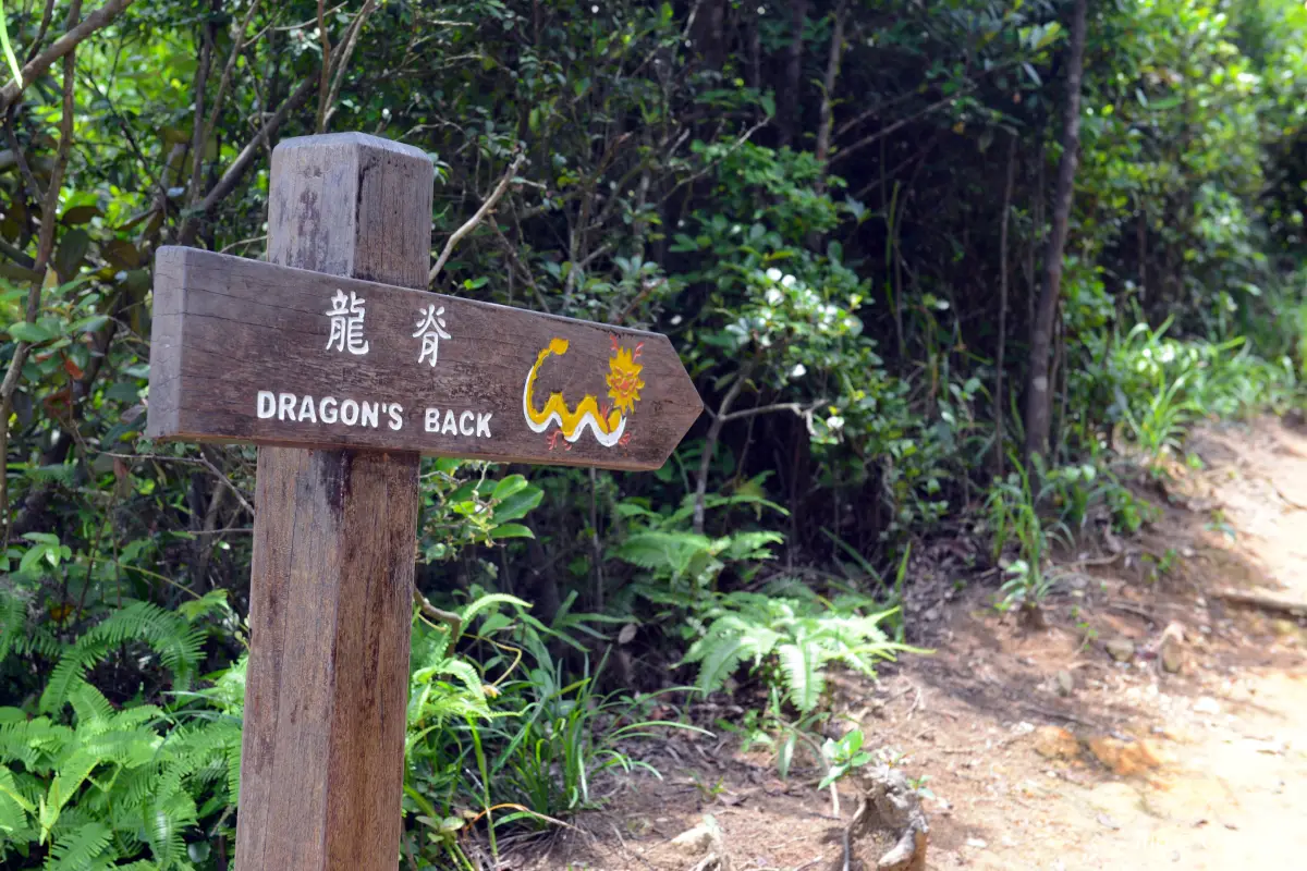 entrance to the trail at Dragon’s Back Ridge