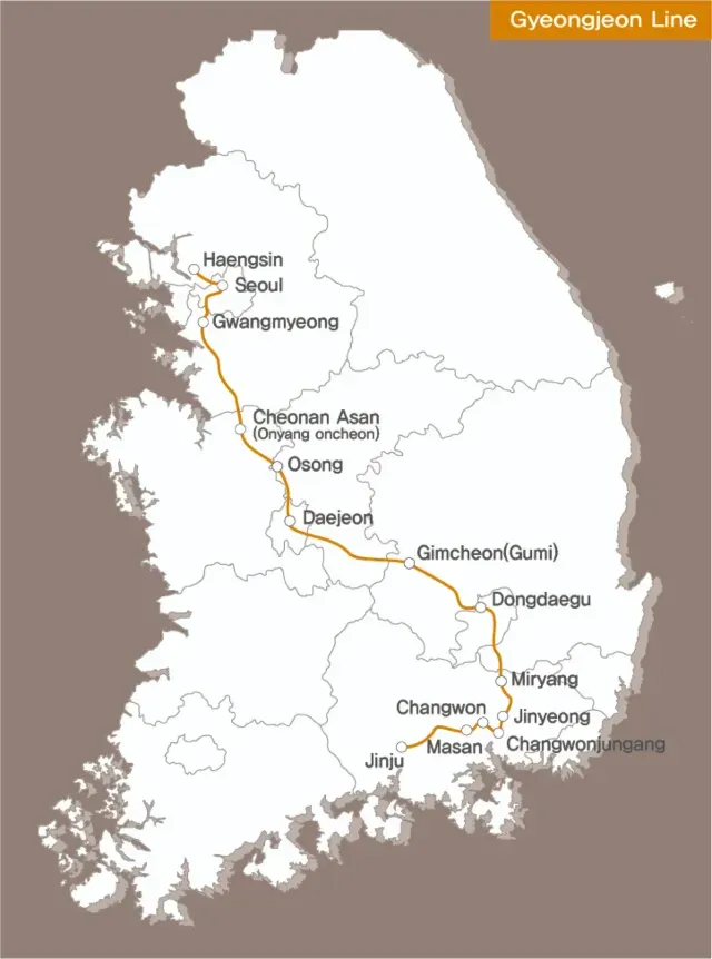 KTX 路線圖|慶全線