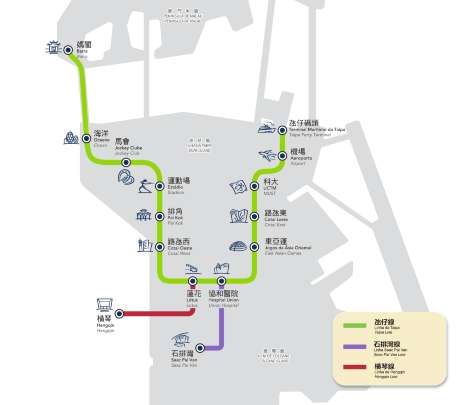 แผนที่รถไฟฟ้ามาเก๊า (LRT)