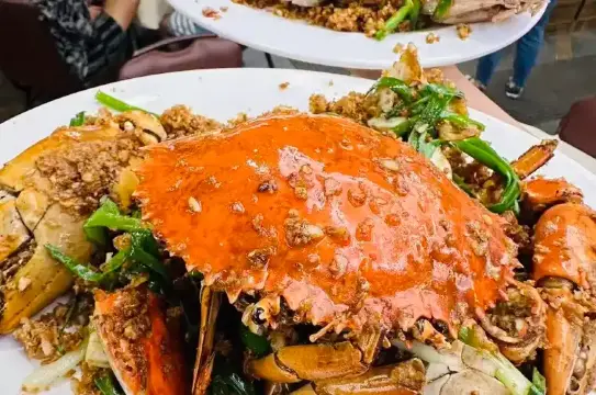 ปูผัดพริกกับเต้าซี่