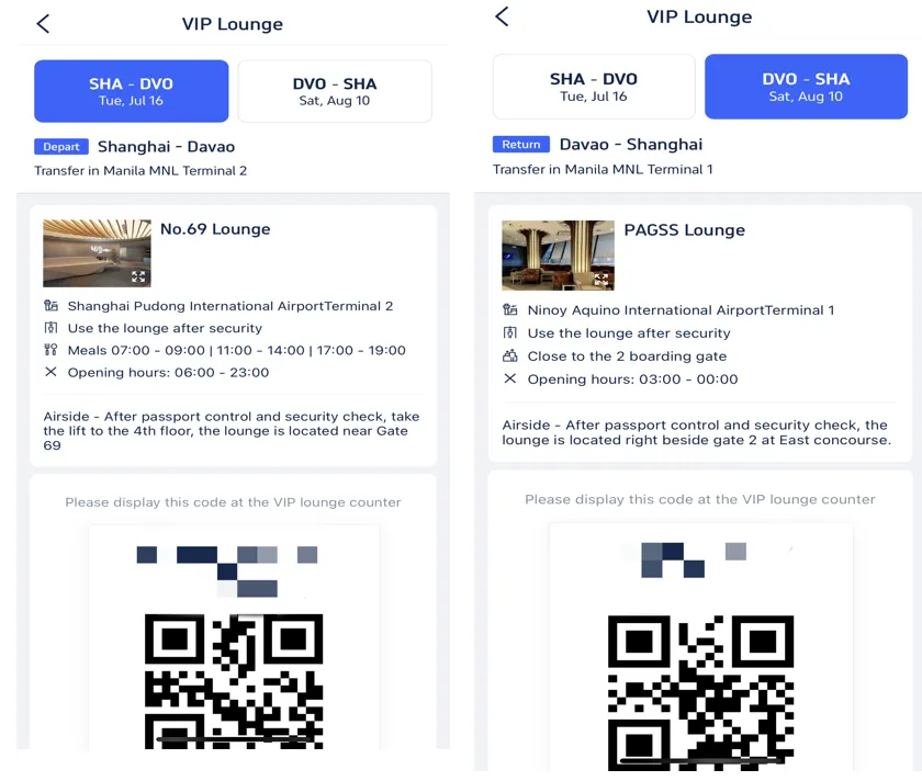 Using Trip.com VIP Lounge Access