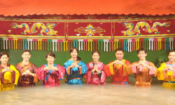 crew at Golden Dragon Water Puppet Theater