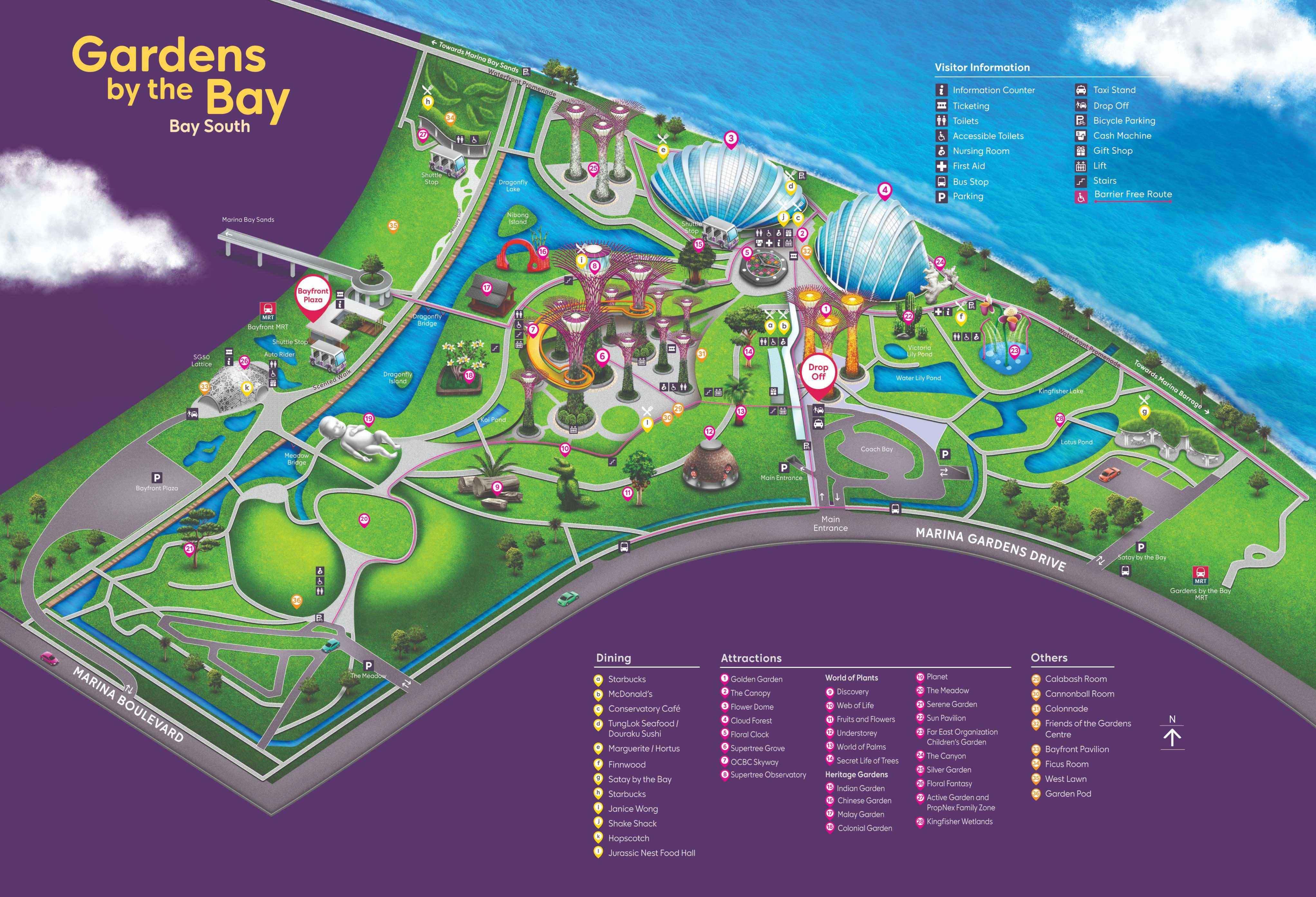 濱海灣花園｜園區地圖