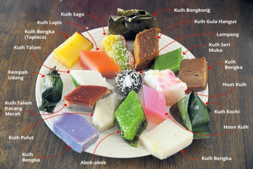 Huge assortment of nyonya kuehs