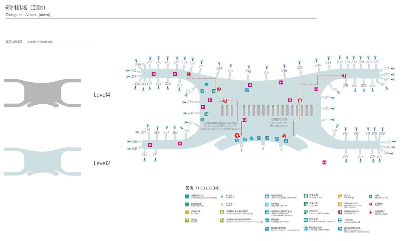 鄭州機場平面圖