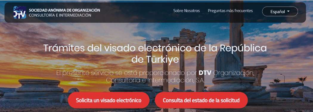 Plataforma de trámite de visado electrónico de Türkiye con acceso para consultar solicitudes de viaje