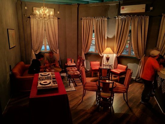 The interior of a speakeasy in Ipoh