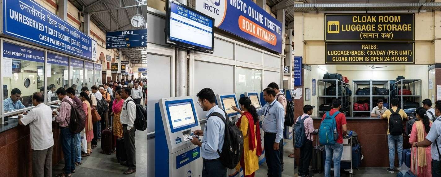 New Delhi Railway Station Ticketing OptionsIRCTC Ticket Booking - Offline & Online