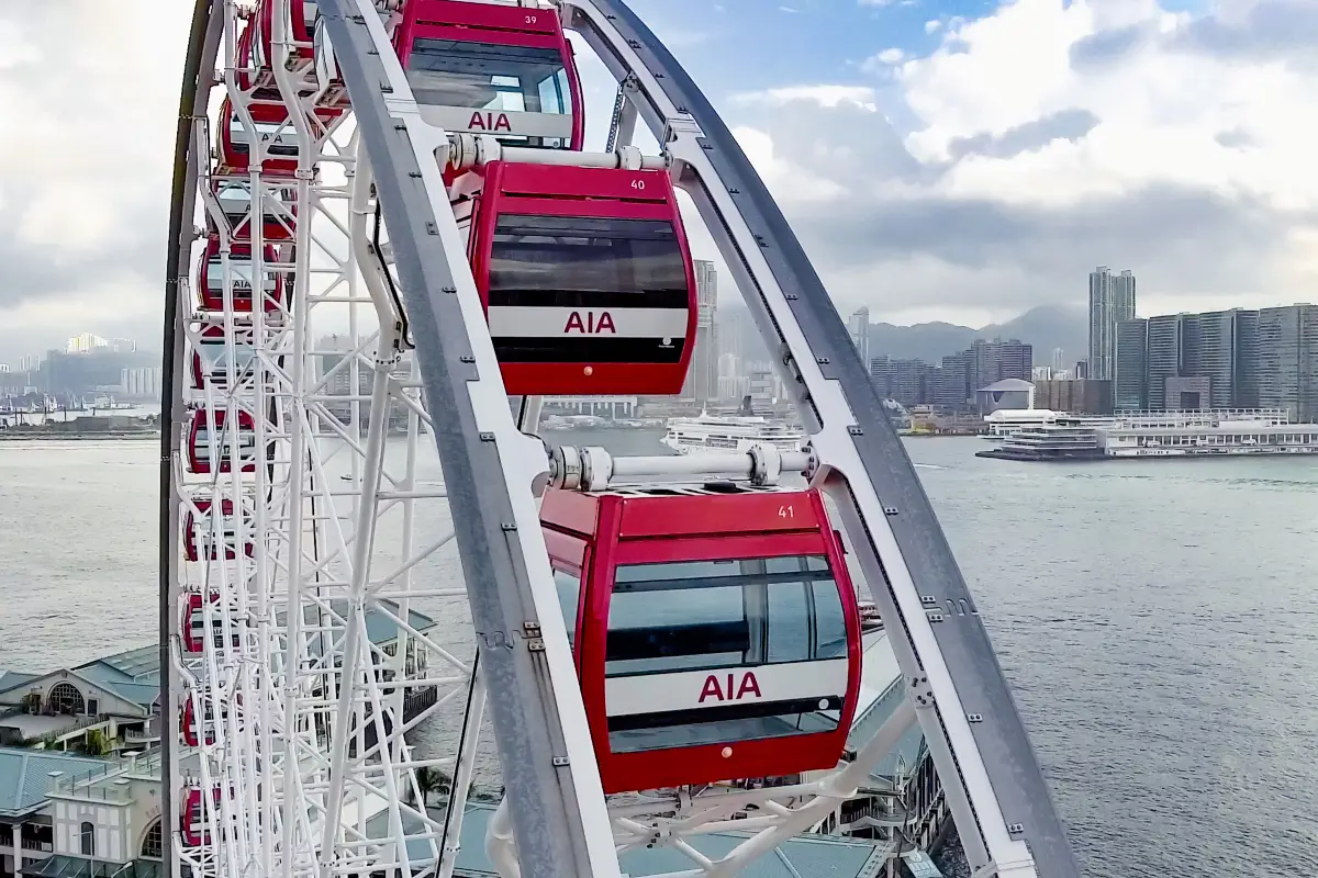riding the Hong Kong Observation Wheel