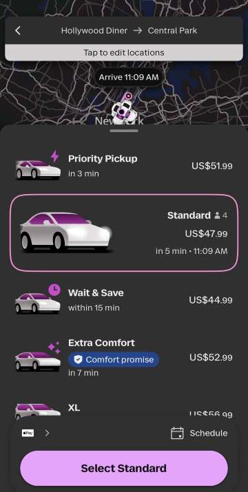 Lyft 叫車方式