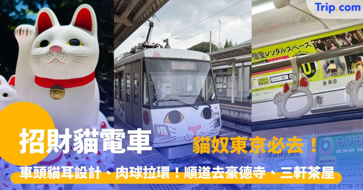 招財貓電車 2026 車頭貓耳設計、車廂肉球拉環 - 貓奴東京必去！ | Trip.com
