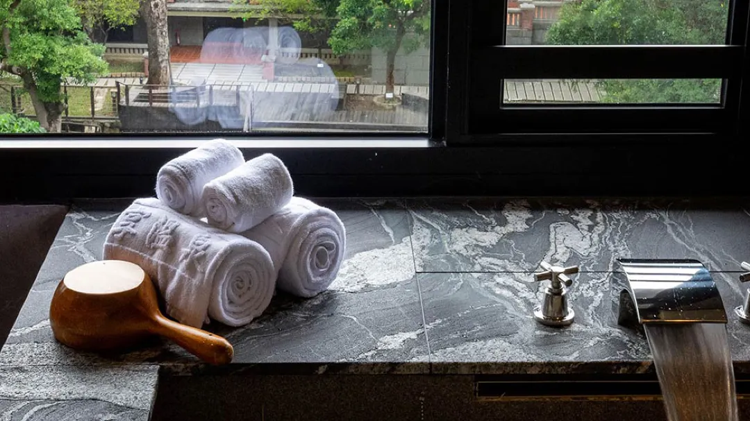 inside a hot spring bathhouse