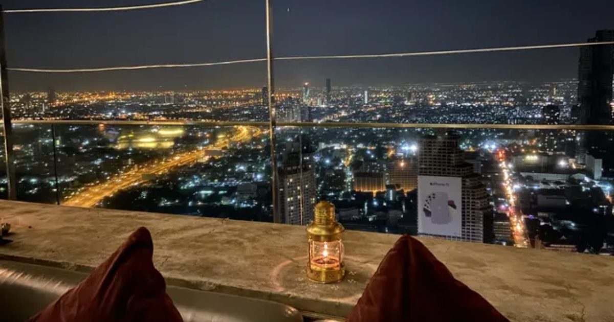 chilling outdoor at Sky Bar