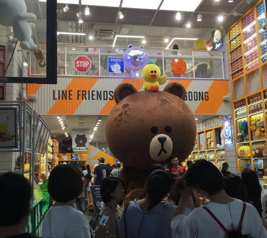 cute display at Myeongdong Shopping Street