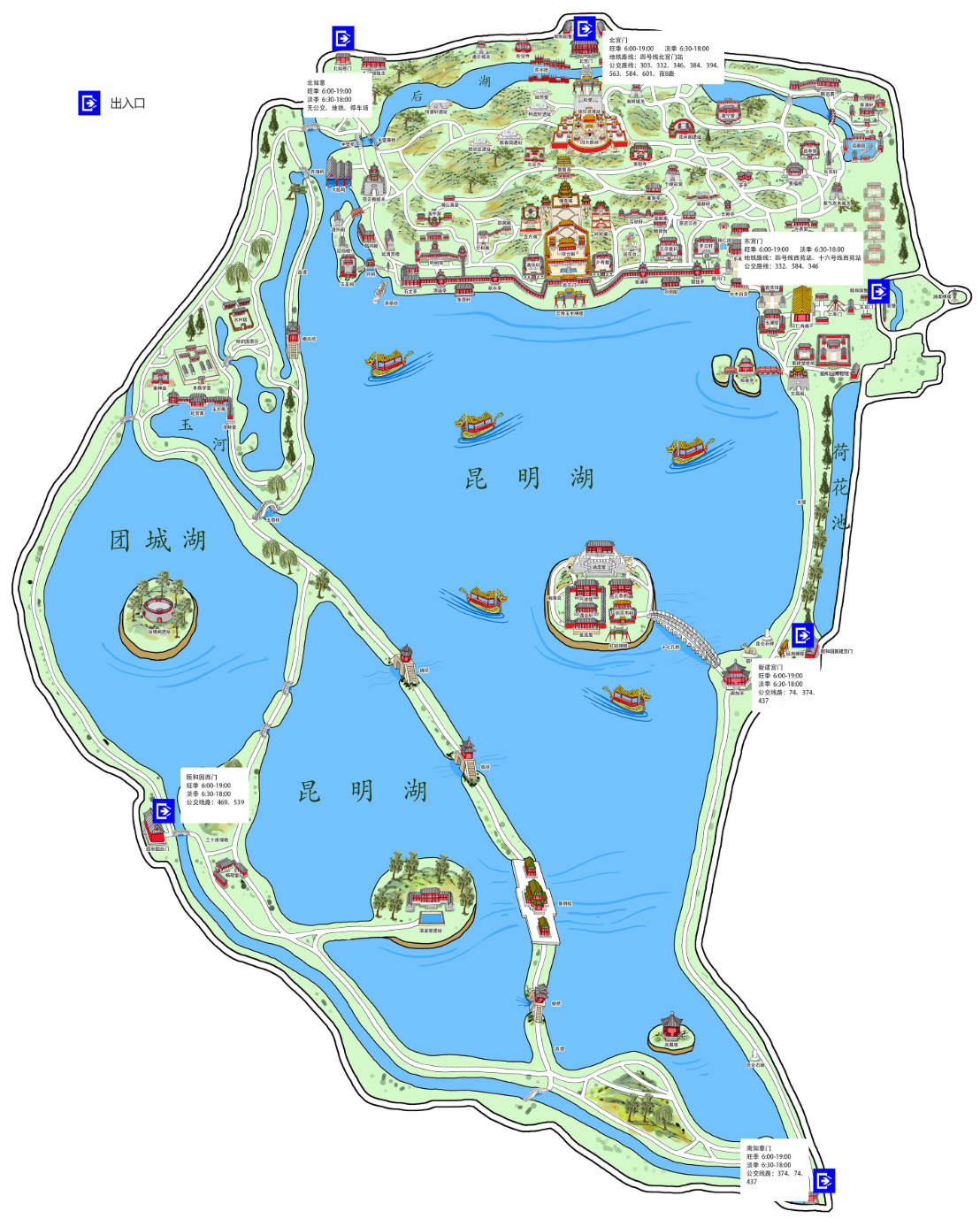 頤和園地圖｜全區地圖