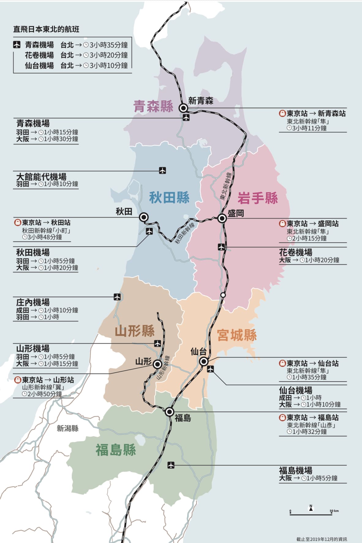 日本旅遊地圖|東北地區