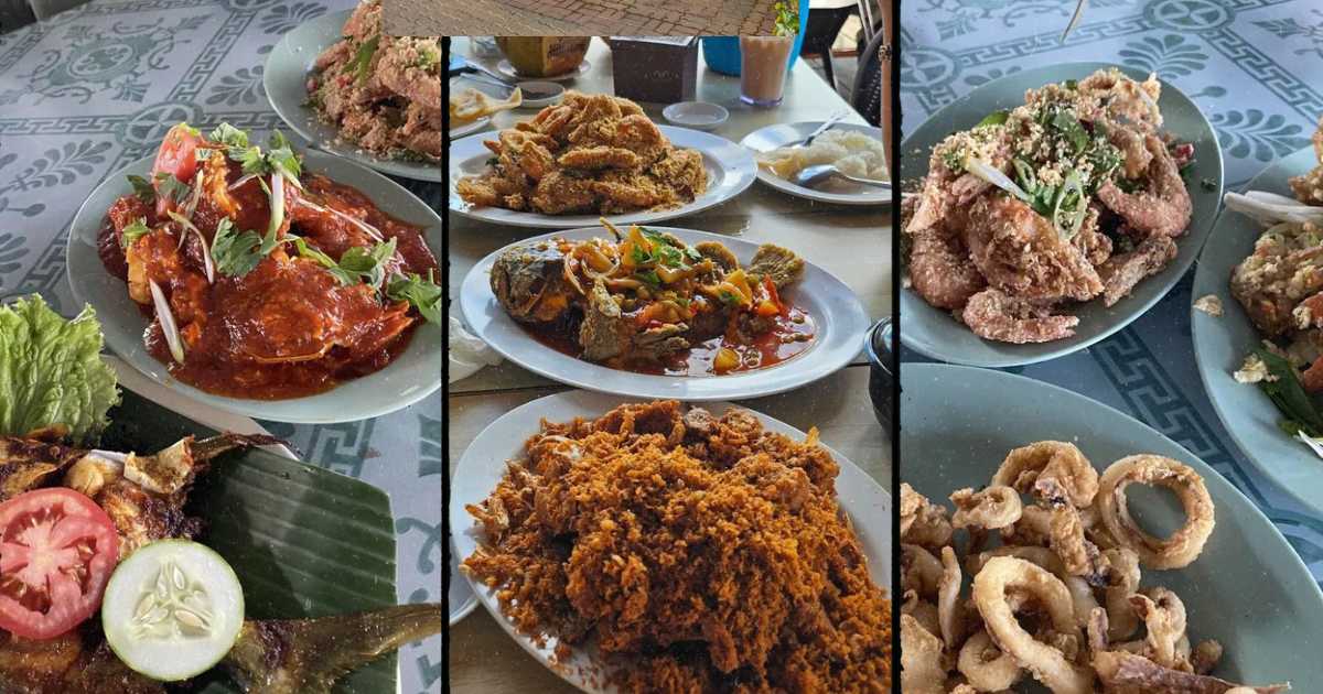 food at Floating Kelong