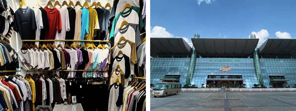 Tiendas de ropa y textiles en el Distrito 4 de Yiwu