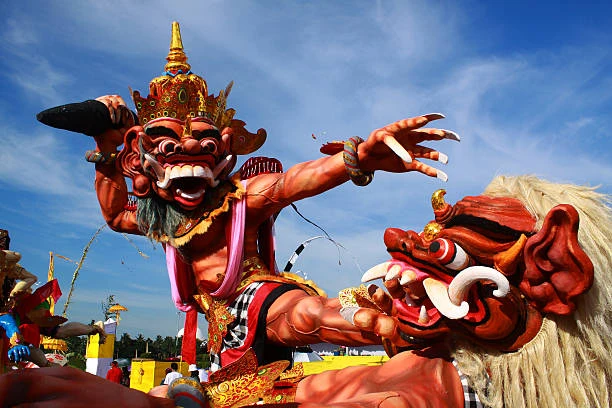 an image of figures displayed during nyepi