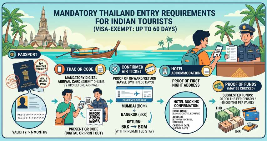 Mandatory Thailand Entry Requirements for Indian Tourists