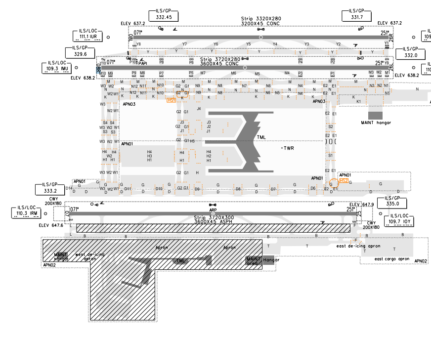 烏魯木齊機場平面圖