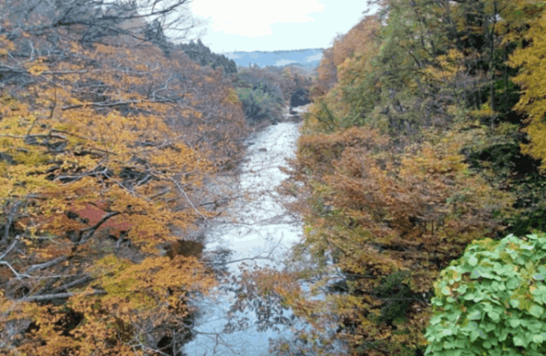 아키우 온천 외부