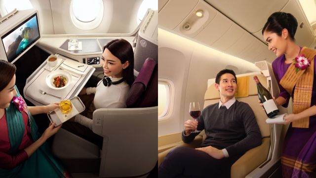 การให้บริการบน Business Class และ First Class