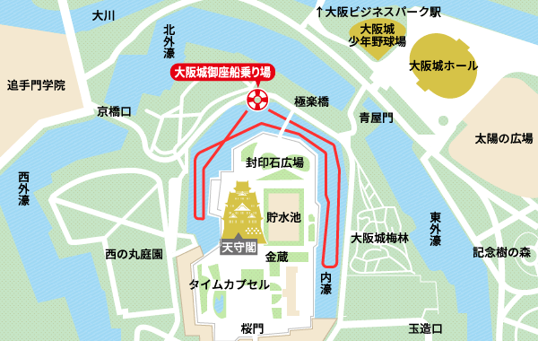 大阪城御座船地圖