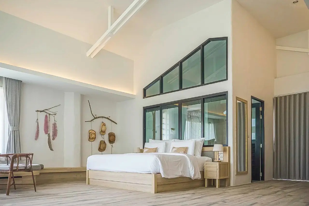 ห้องพรีเมียร์ของที่พัก วิลล่า เดอ ลีฟ ริเวอร์ แก่งกระจาน (Villa De Leaf River Kaeng Krachan)