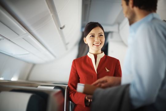 การบริการบน Cathay Pacific
