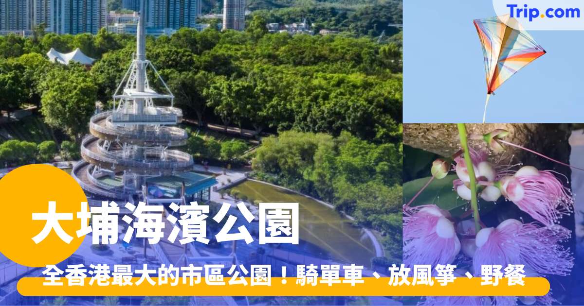 大埔海濱公園 2026 全香港最大的市區公園！騎單車、放風箏、野餐 | Trip.com