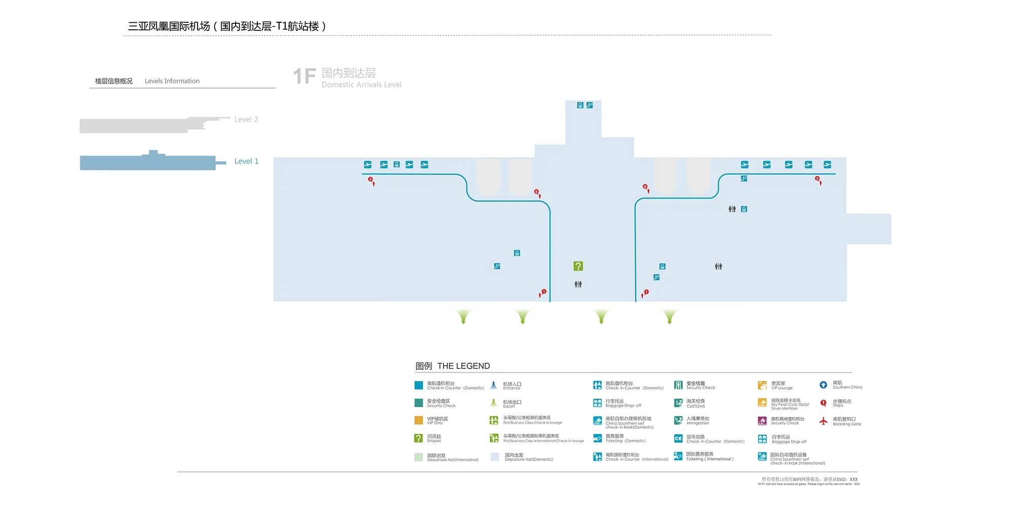 三亞機場平面圖