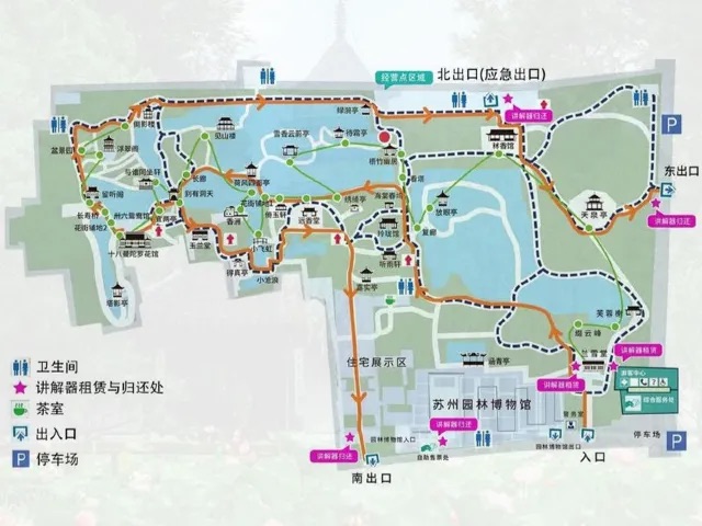 拙政園園區地圖