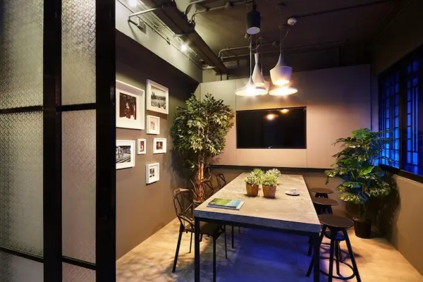 Beautiful interior of a hotel in singapore