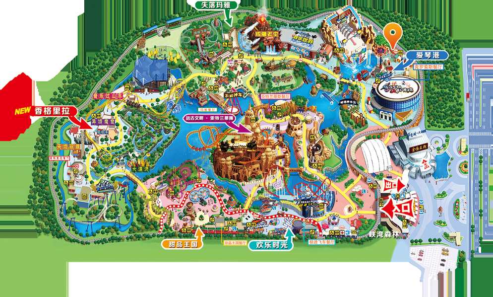 北京歡樂谷｜園區地圖