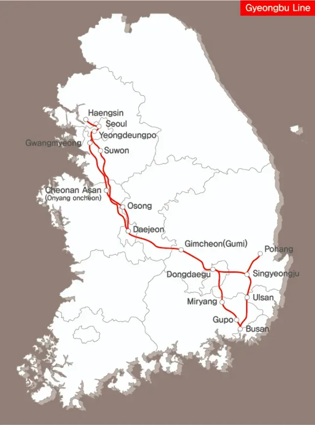 KTX 路線圖|京釜線